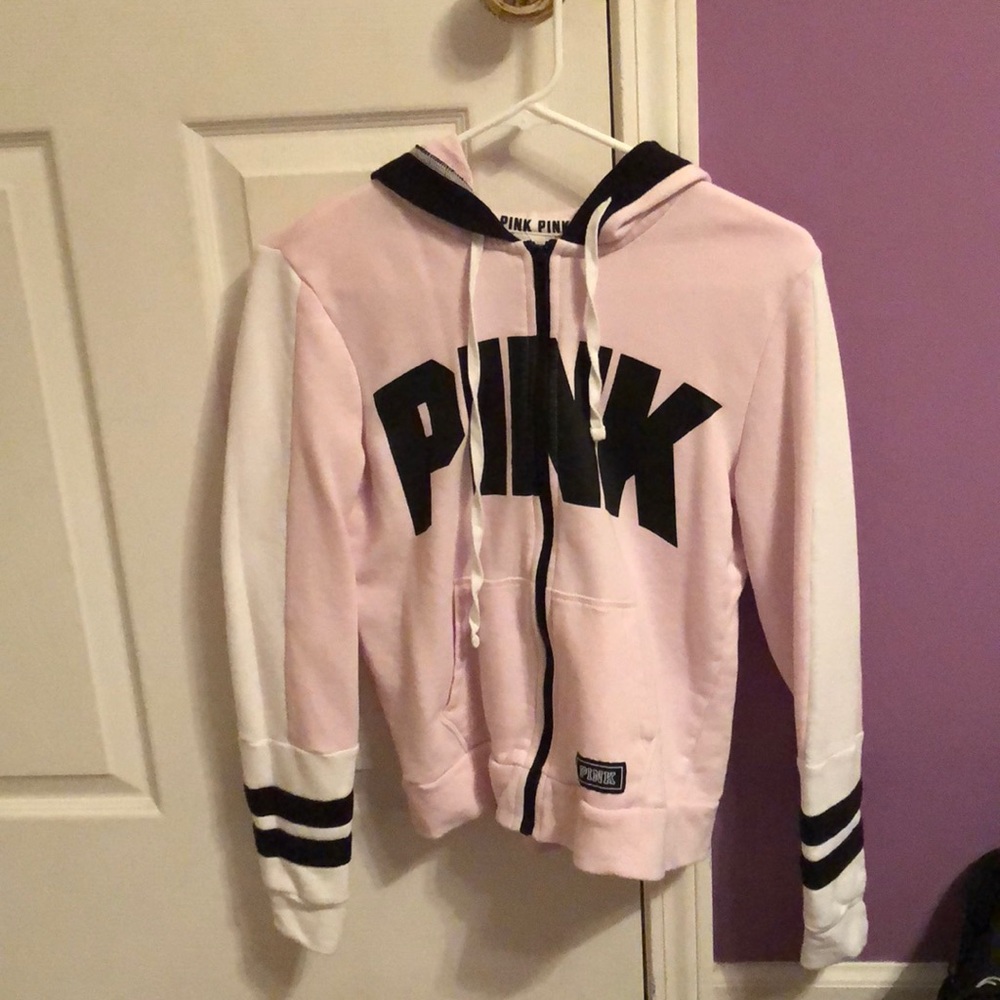 pink hoodie